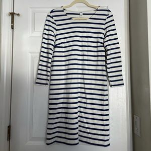 Old Navy Blue Striped T shirt dress mini long sleeve Small